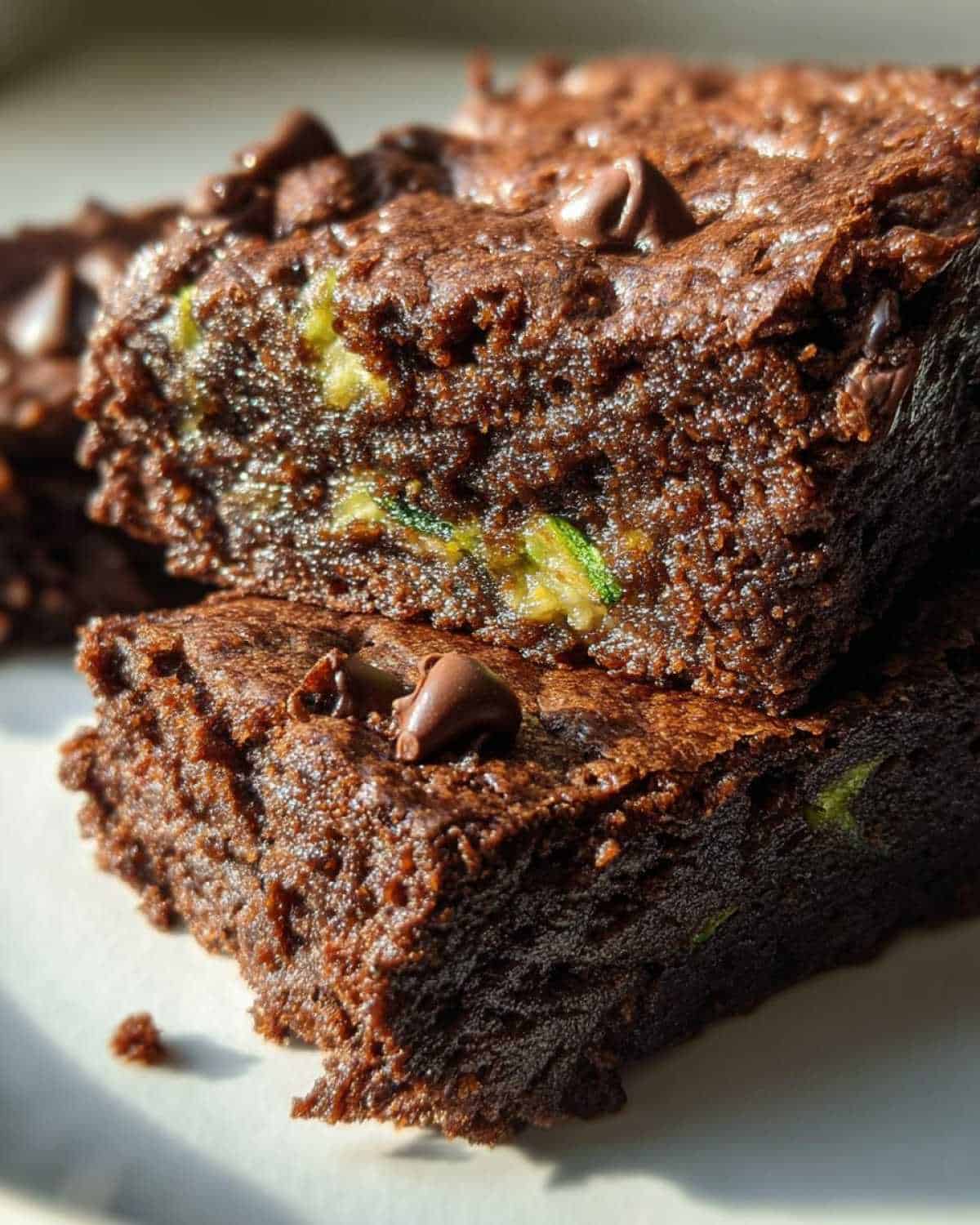 Vegan Avocado Zucchini Brownies - detail 2