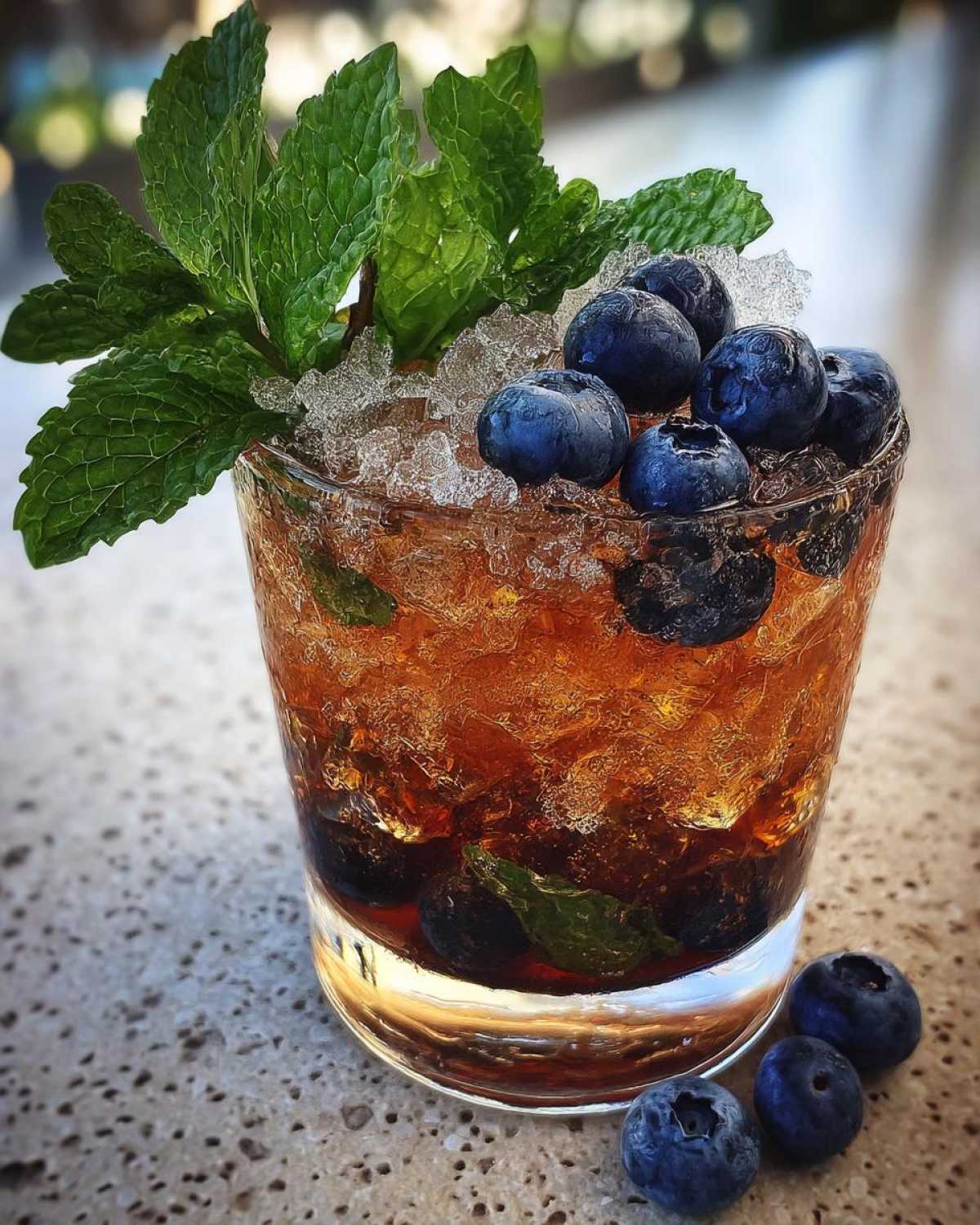 Blueberry Mint Julep Cocktail - detail 2