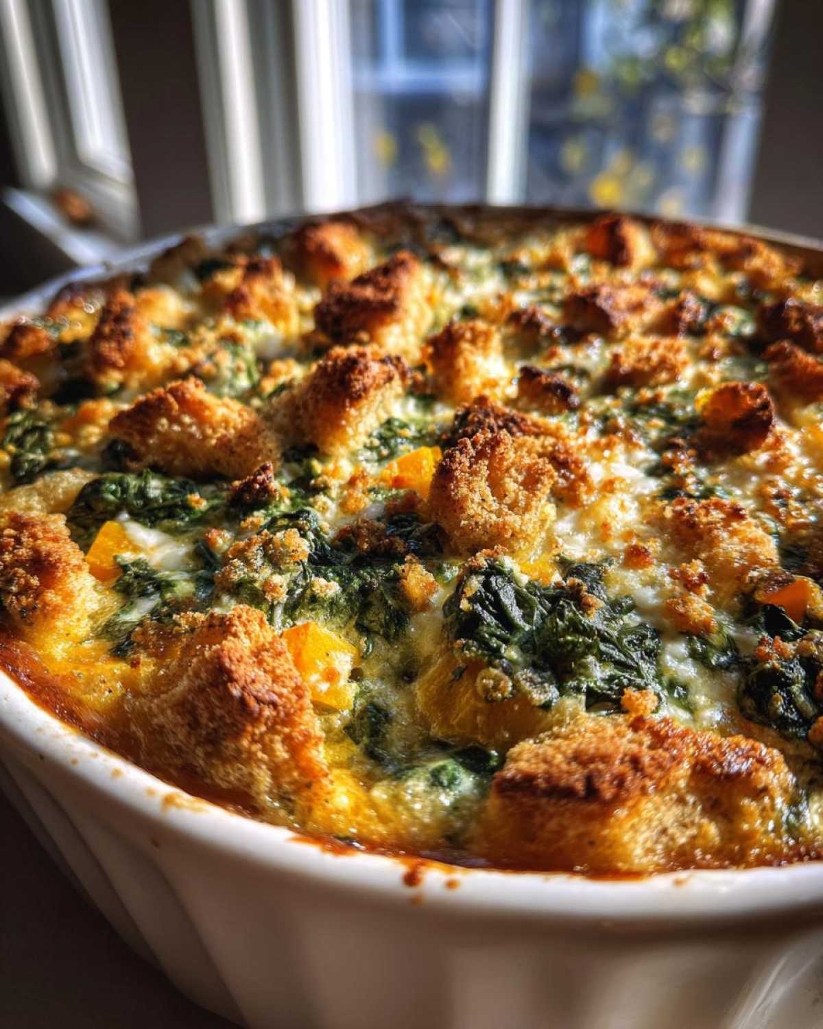 Spinach and squash casserole - detail 3