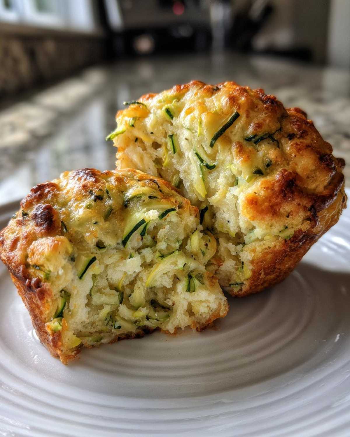 Savory zucchini cheese muffins - detail 3