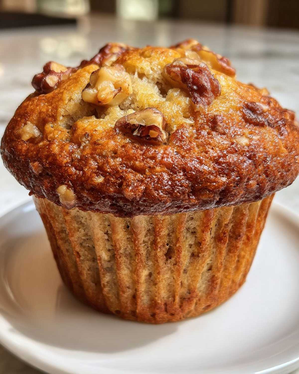 Banana walnut muffins - detail 4