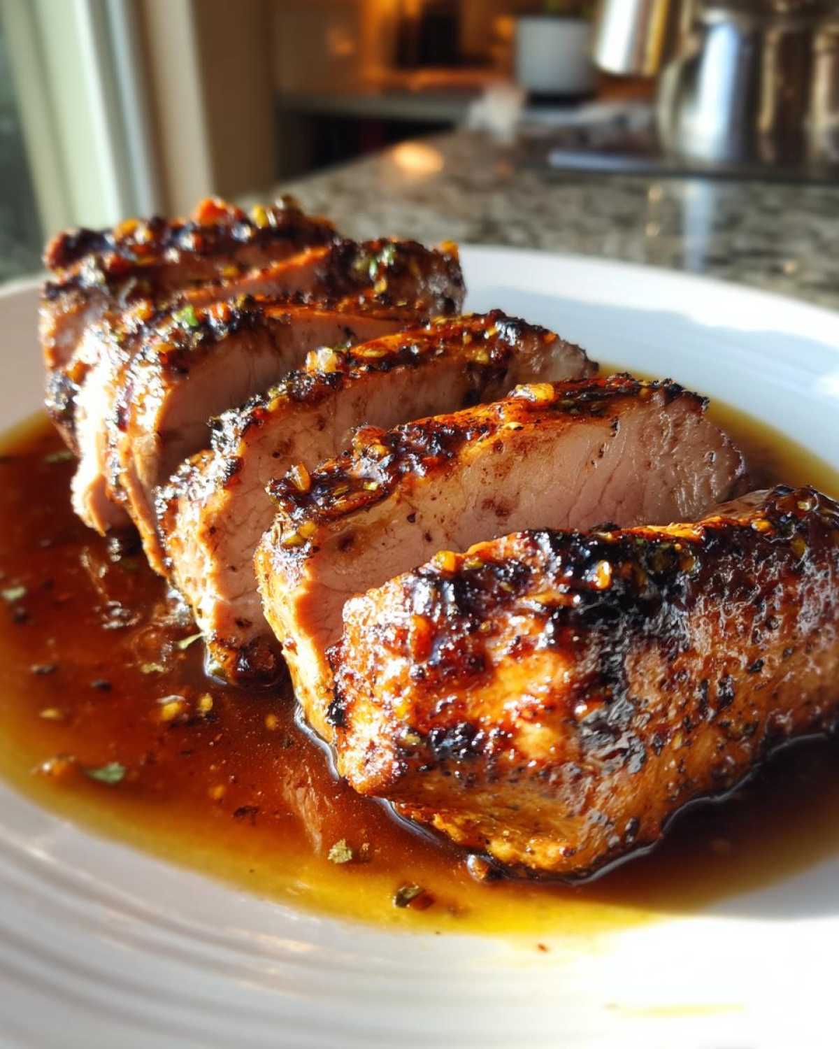 Grilled Pork Tenderloin with Spicy Peach Glaze - detail 1