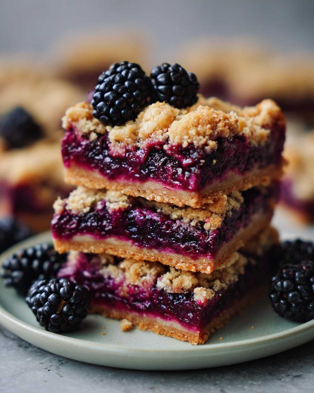 Sweet Blackberry Crumble Bars - detail 4