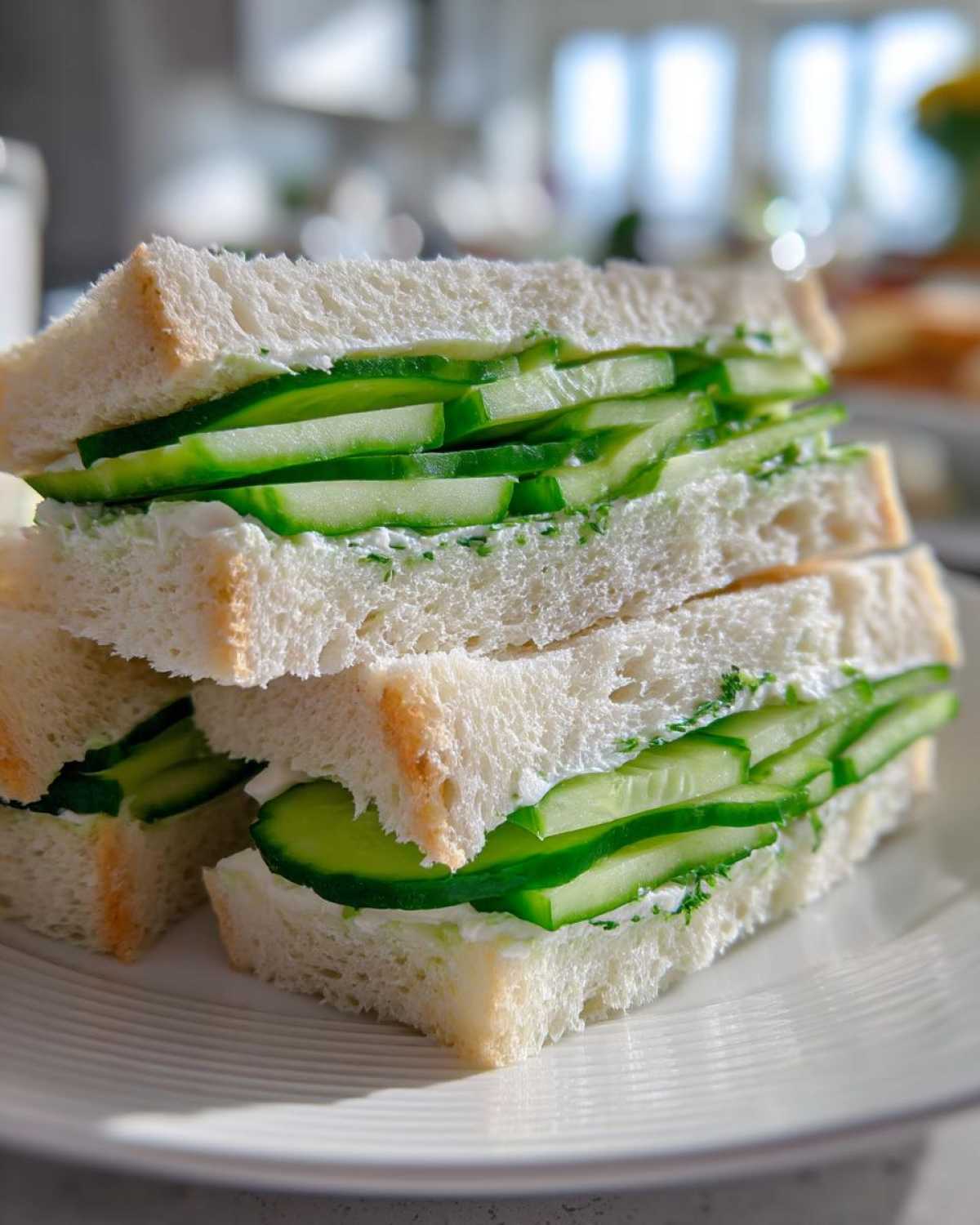 Classic Cucumber Tea Sandwiches (Crustless) - detail 3