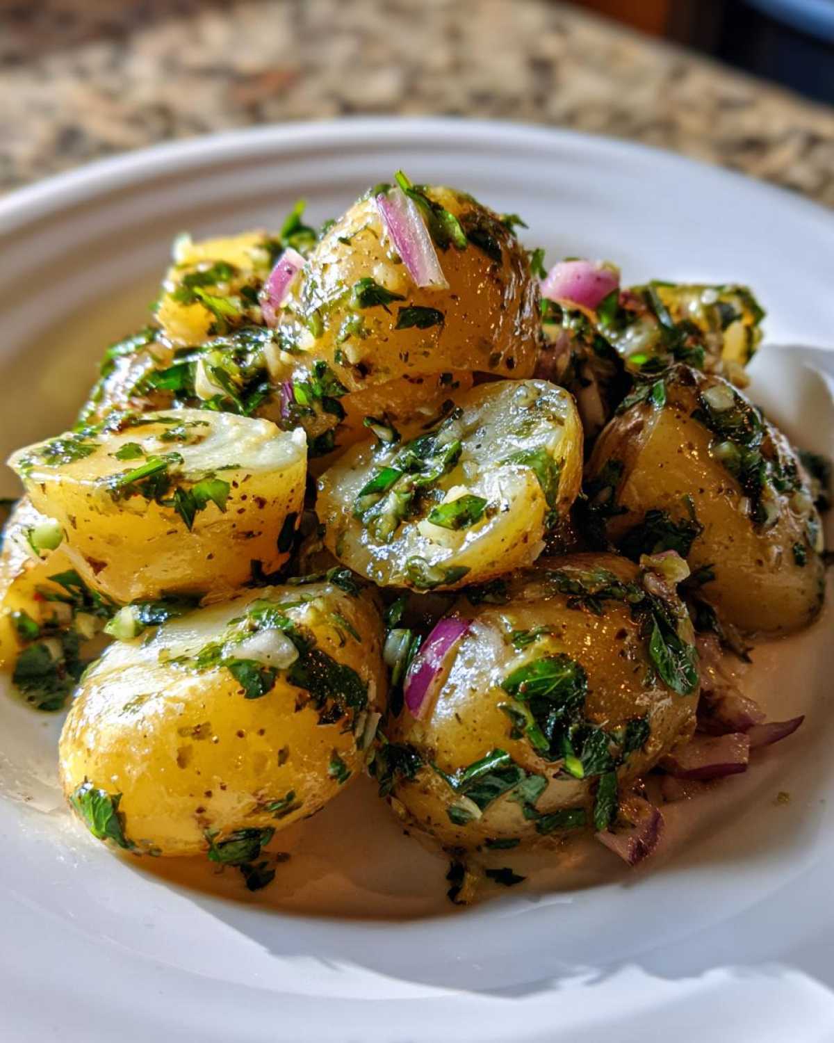 Warm potato salad - detail 2