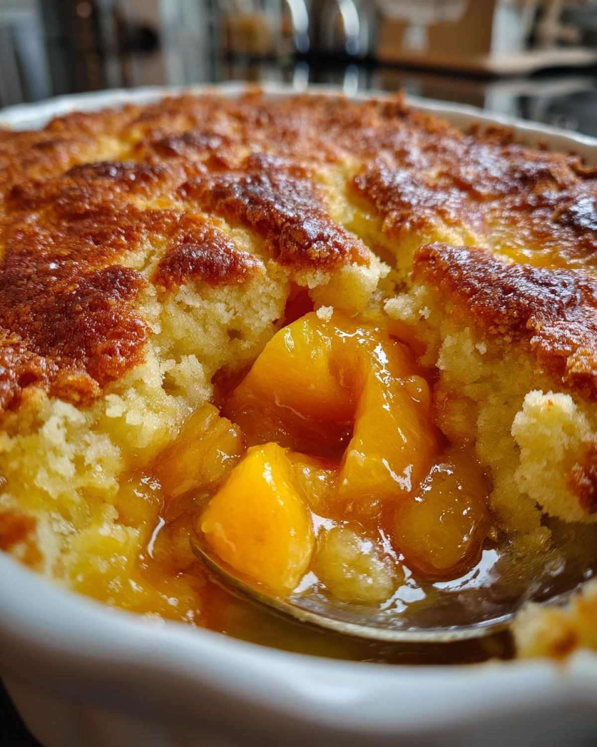 Homemade Peach Cobbler (with Fresh Peaches) - detail 3