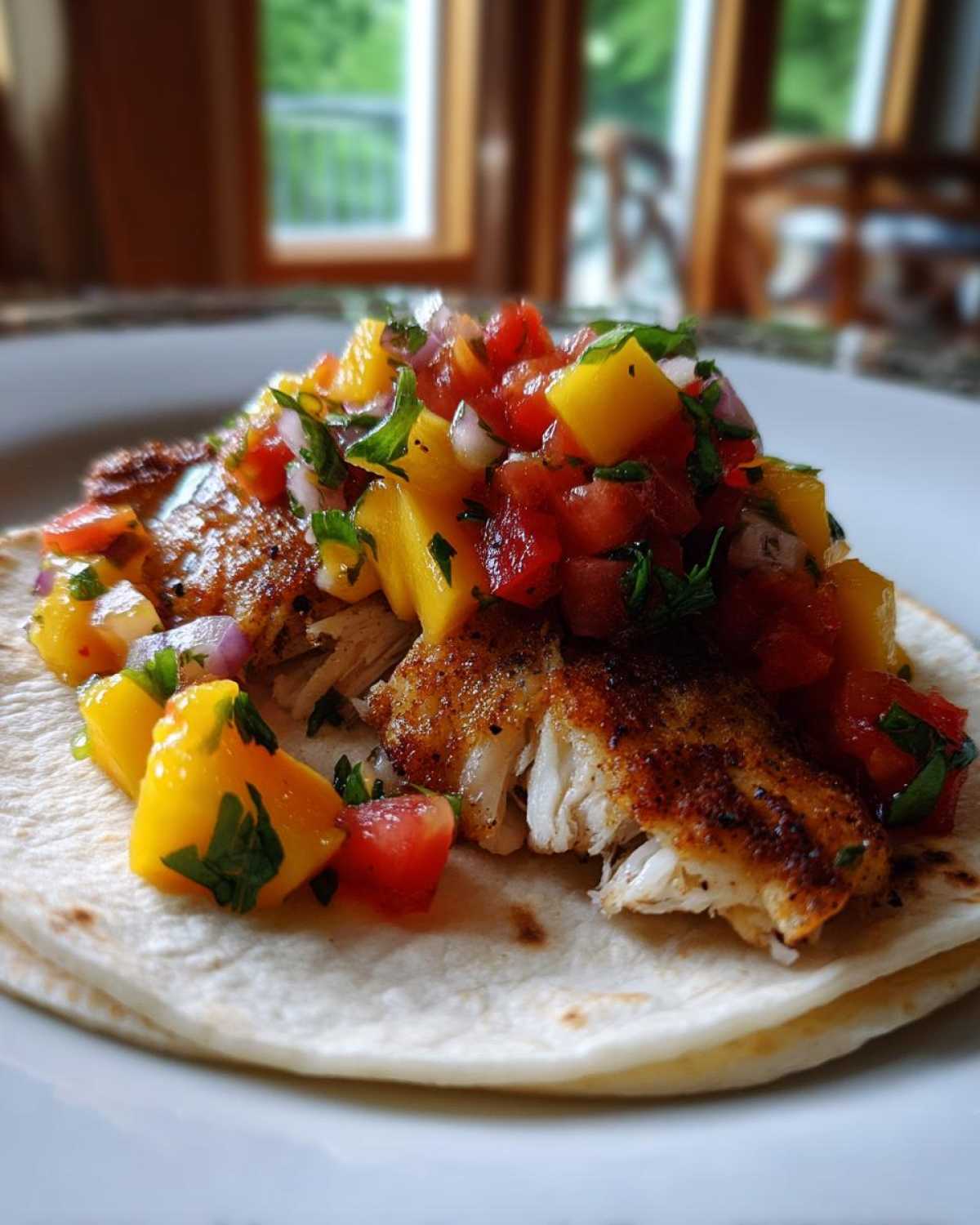 Blackened Fish Tacos with Mango Salsa - detail 2