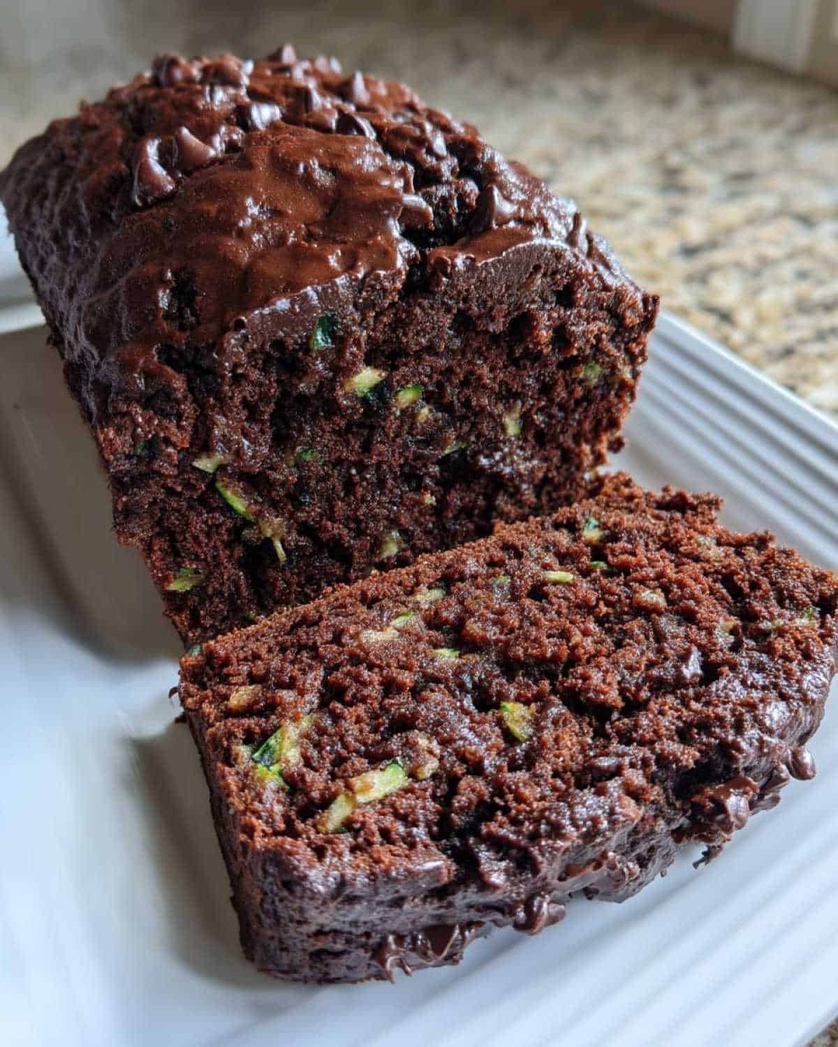 Classic Chocolate Zucchini Loaf Cake - detail 2