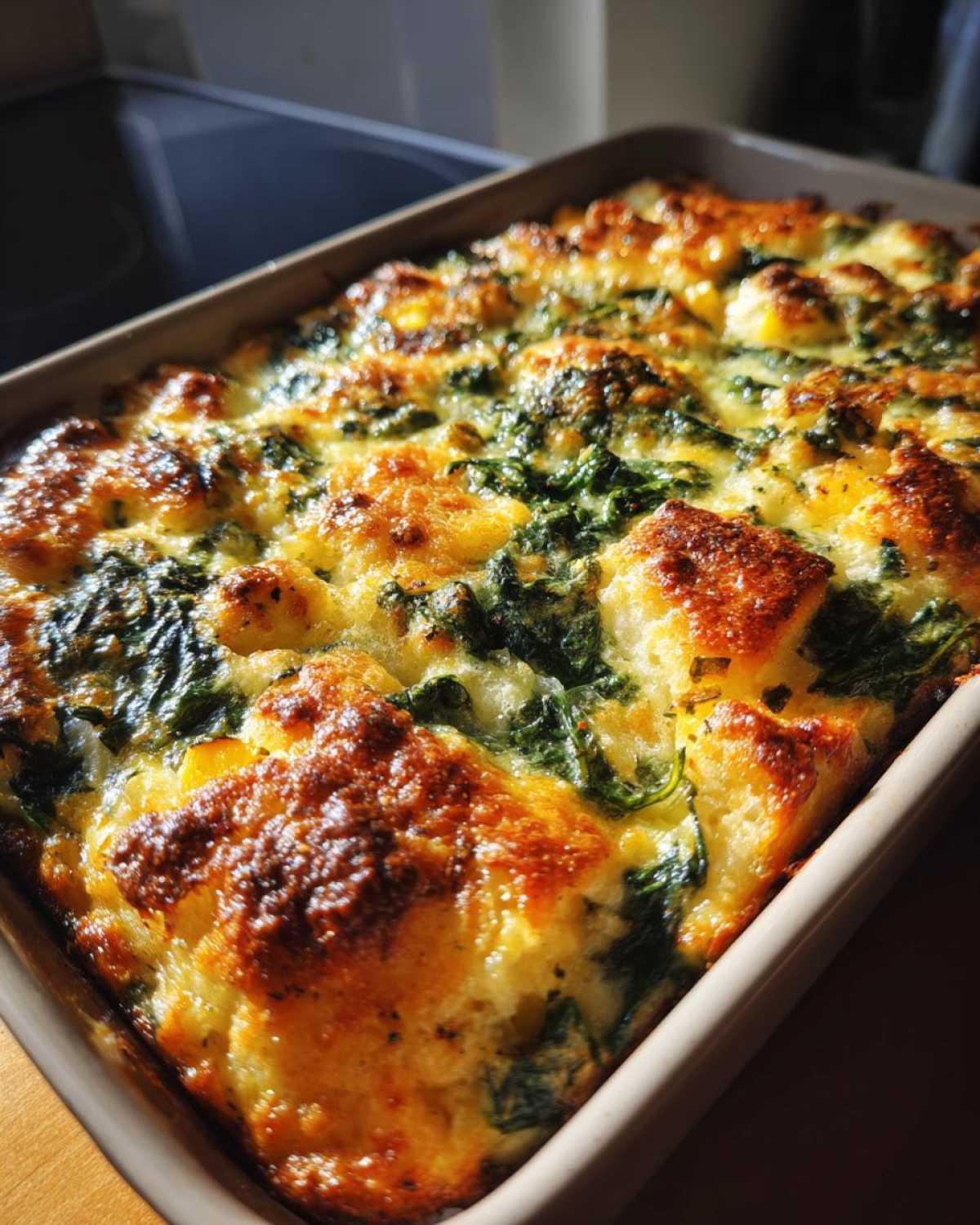 Spinach and squash casserole - detail 1