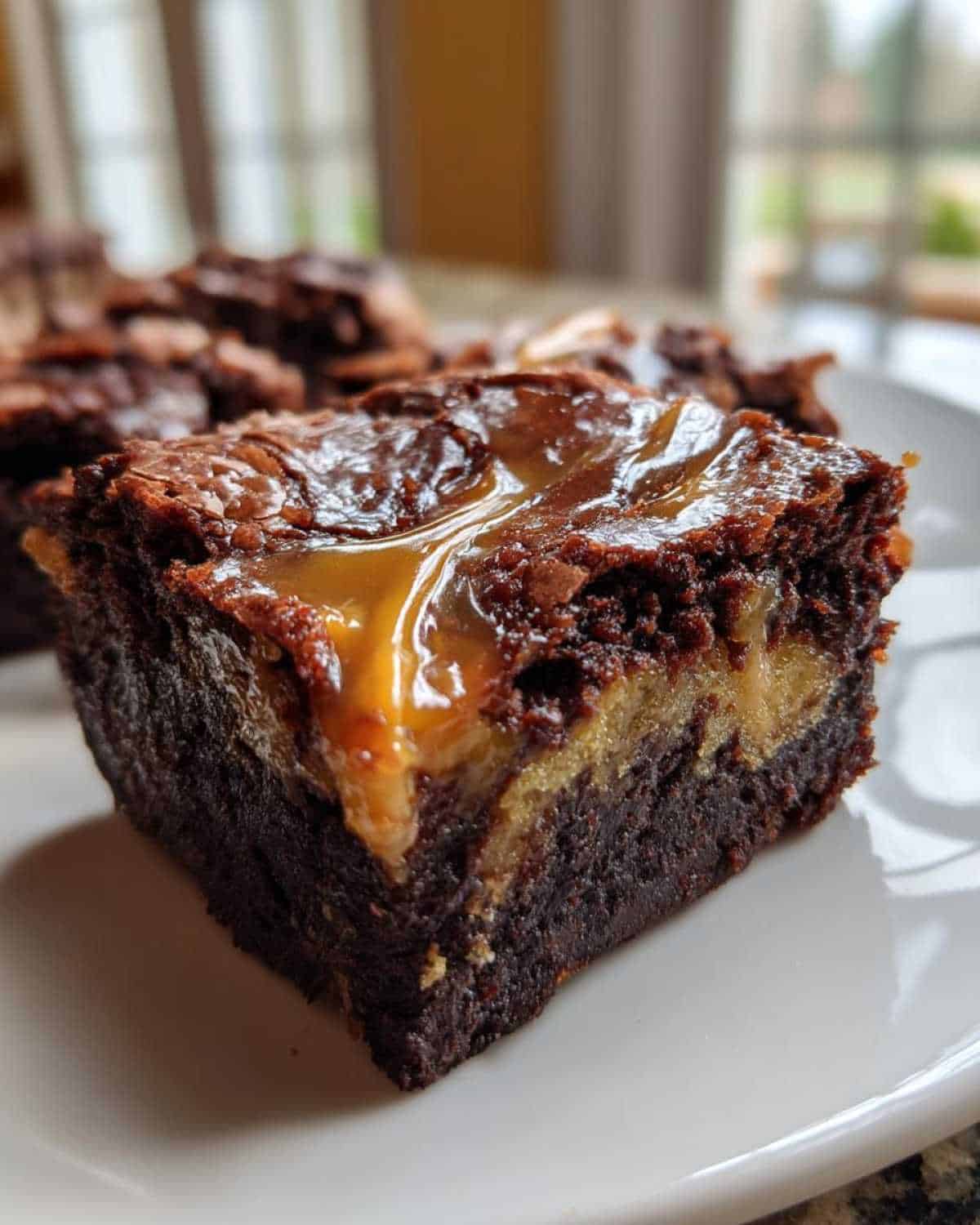 Salted Caramel Swirl Zucchini Brownies - detail 3
